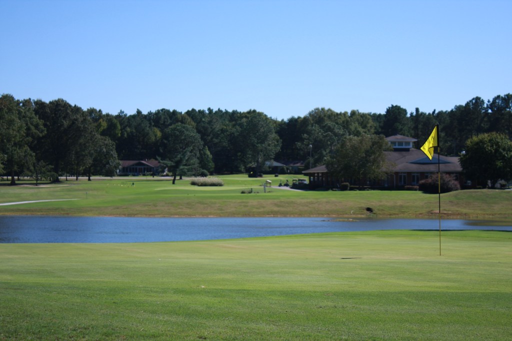 Pond on golf course